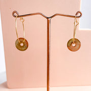 Coin Hoop 18K Gold Earrings