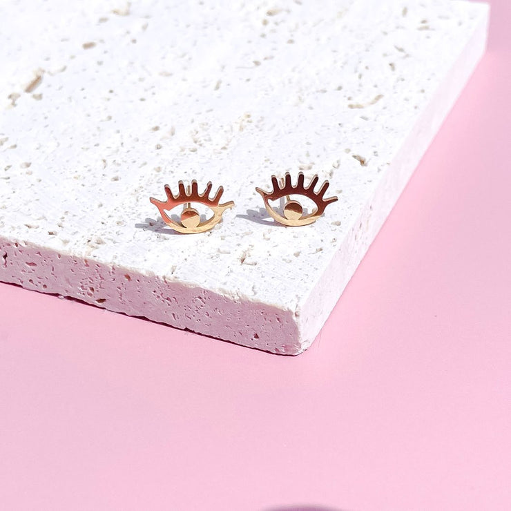 Mini Evil Eye Stud Earrings