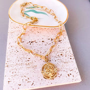 Roman Gold Coin Necklace