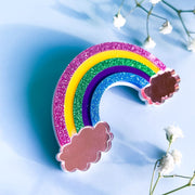 Glitter Rainbow Brooch