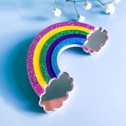 Glitter Rainbow Brooch