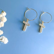 Hail Mary Hoop Earrings