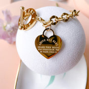 Above All Else Heart Pendant Bracelet