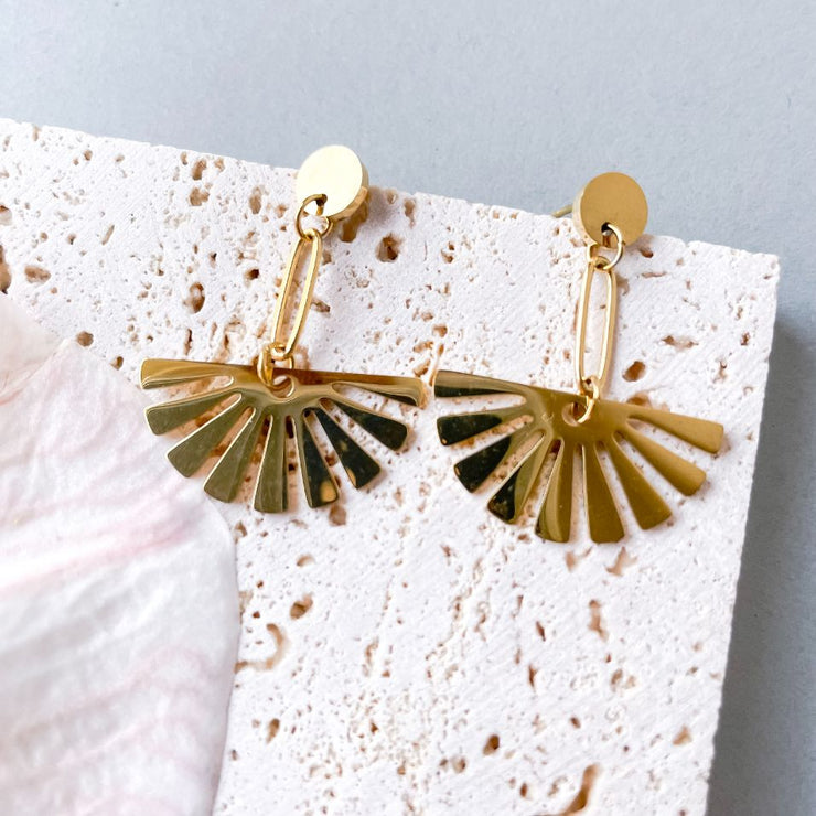 Fan Dangle Earrings