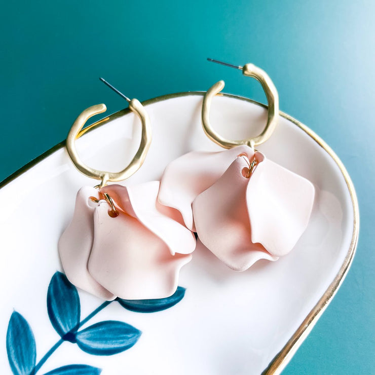 Flower Petal Power Hoop Earrings