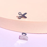 Dainty Comb Scissors Stud Earrings