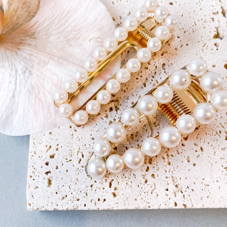 Queen Of Pearls Hair Clips