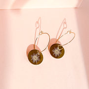 round golden earrings