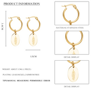 Fern Leaf 14K Gold Hoop Earrings