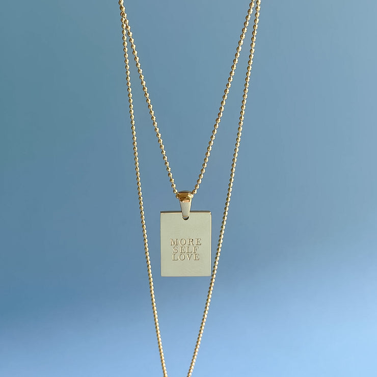 More Self Love bar necklace