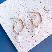 Pearl Hoop Earrings