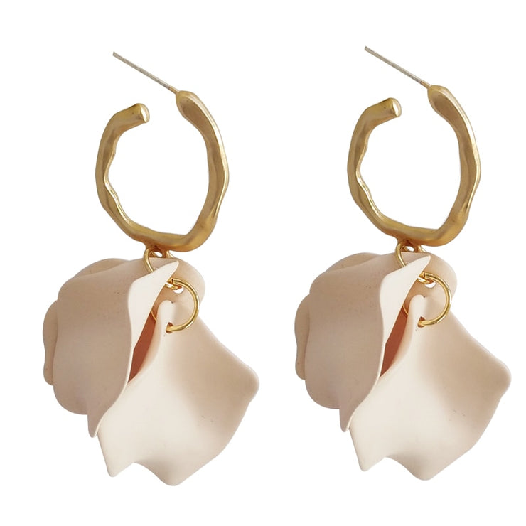 Flower Petal Power Hoop Earrings