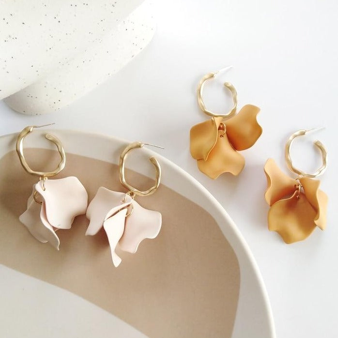 Flower Petal Power Hoop Earrings