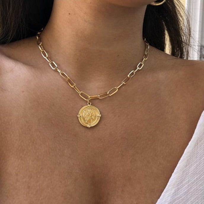 Roman Gold Coin Necklace