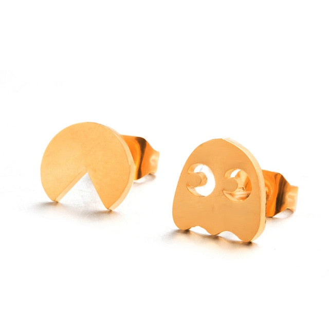 Pacman Mini Stud Earrings