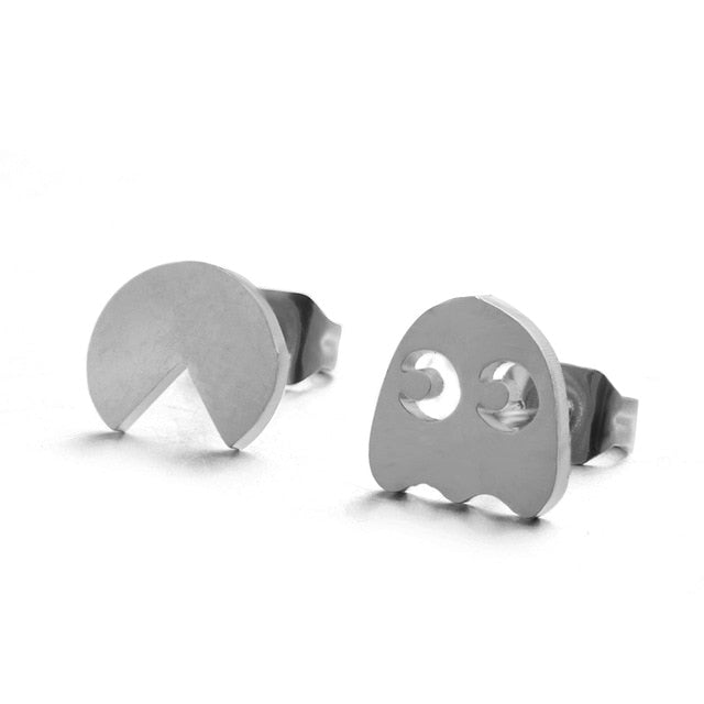 Pacman Mini Stud Earrings