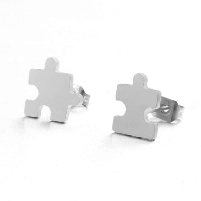 Puzzle Stud Earrings