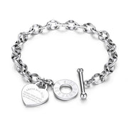 Above All Else Heart Pendant Bracelet