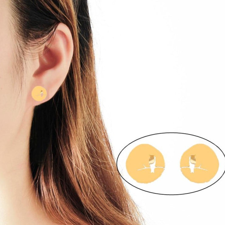 Bird On A Branch Stud Earrings