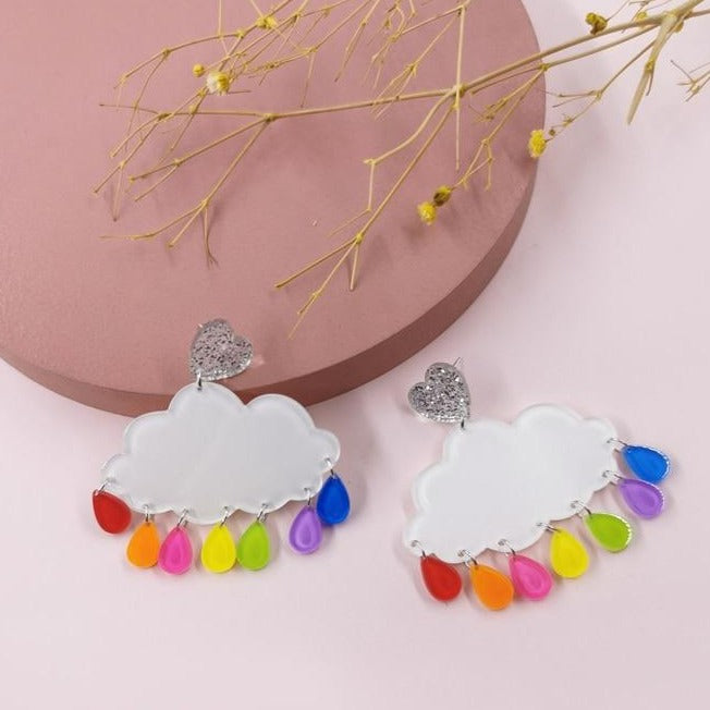 Rainbow Cloud Earrings